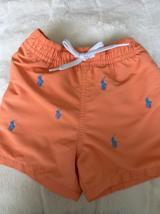 Ralph Lauren Other - Ralph Lauren Orange Swim Shorts with Blue Polo Embroidery